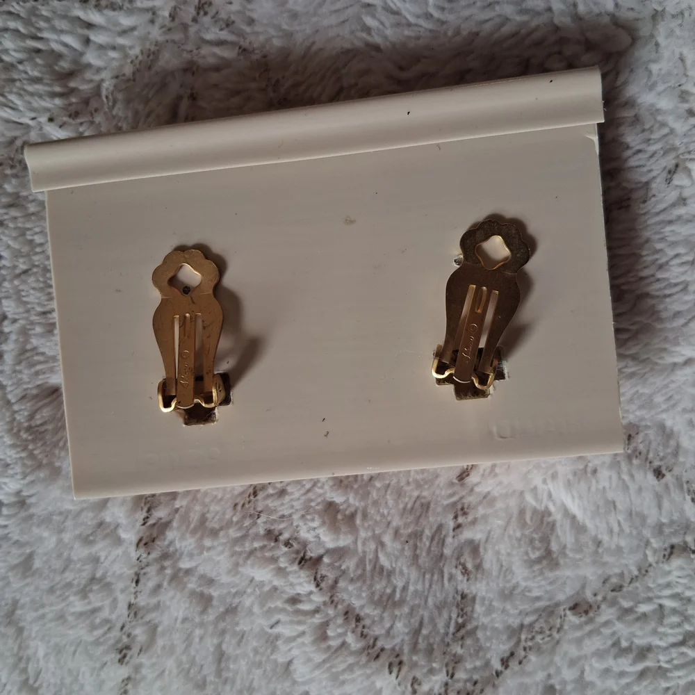 Gold and Black Earrings - Picture 4 of 5